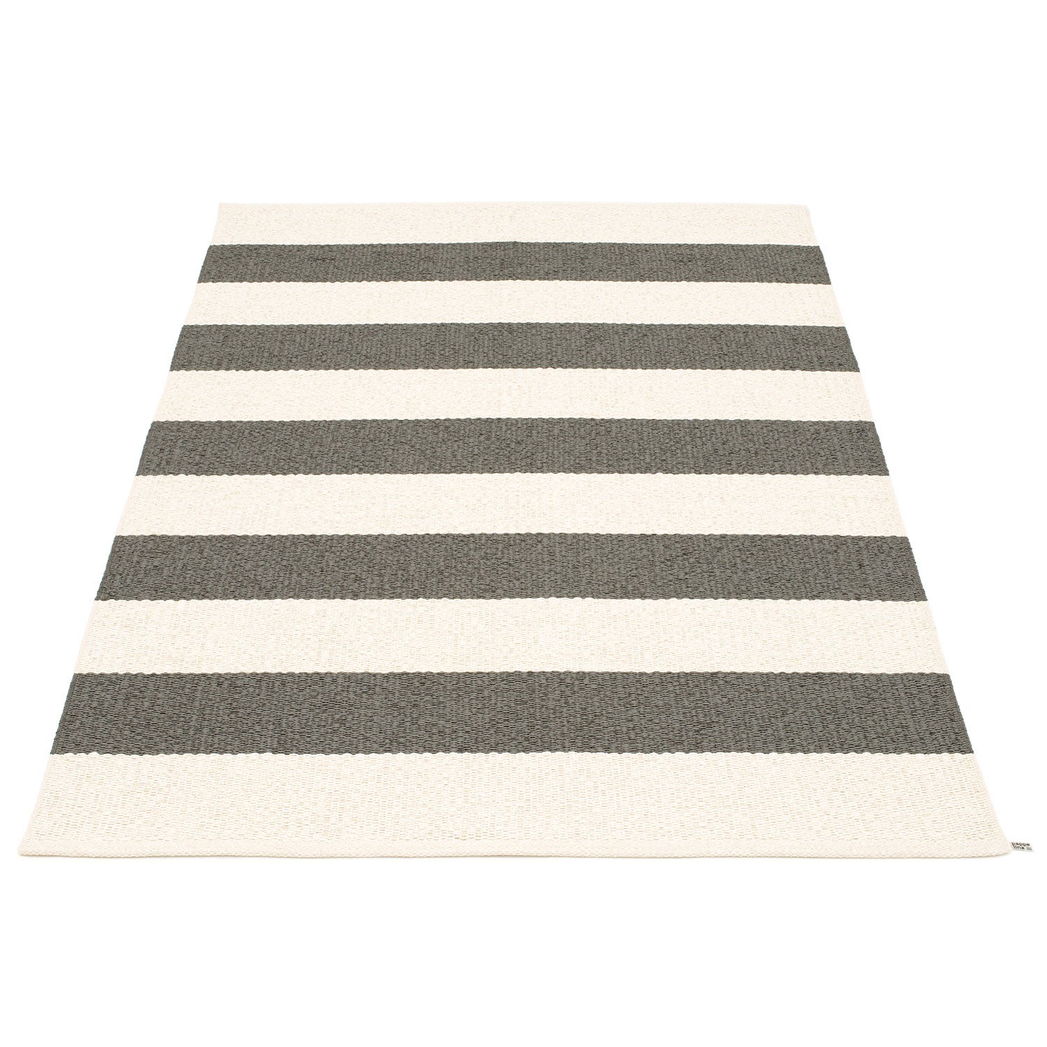 Pappelina, Bob matta 140x220 cm charcoal / vanilla