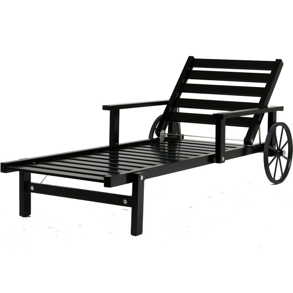 Fri Form, Liggvagn Med Armstöd Svart Alu