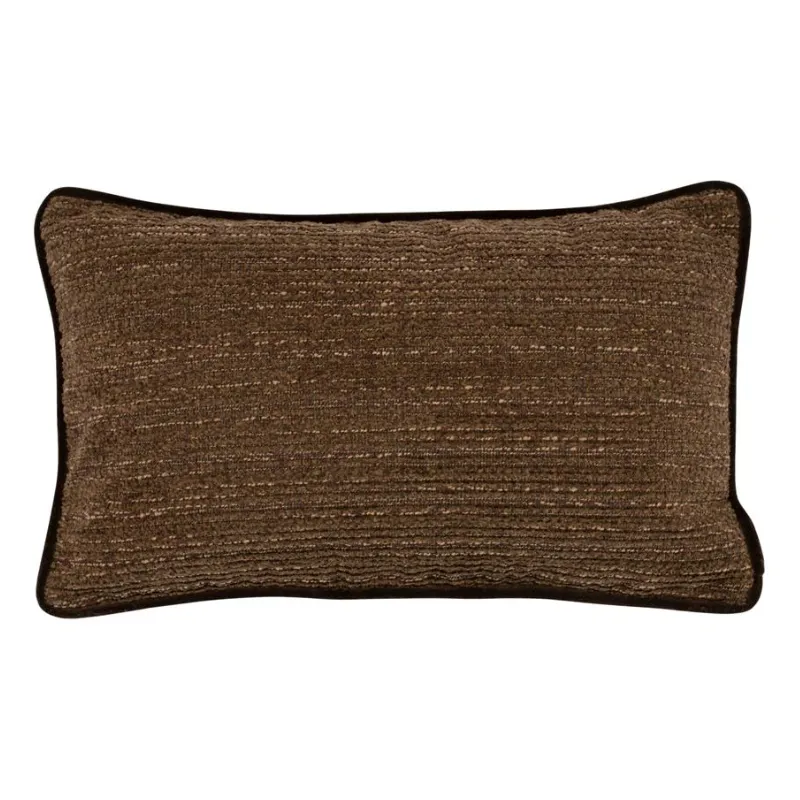 Joy 30x50x4,5 cm Polyester & viscose,  down feather filling Pluto dark brown