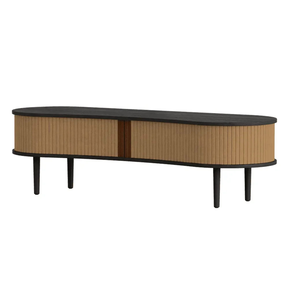 umage, audacious tv-bänk svart ek/sugar brown