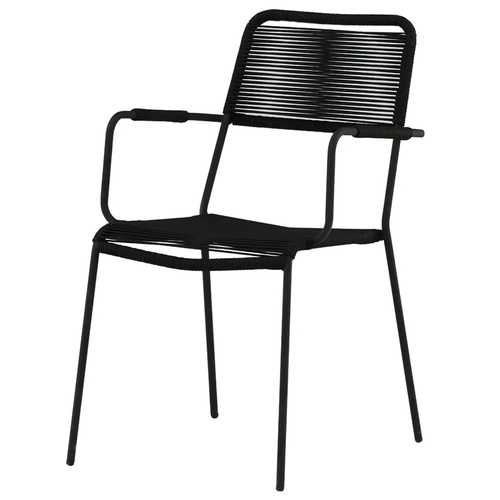 venture design, lindos karmstol svart 2-pack