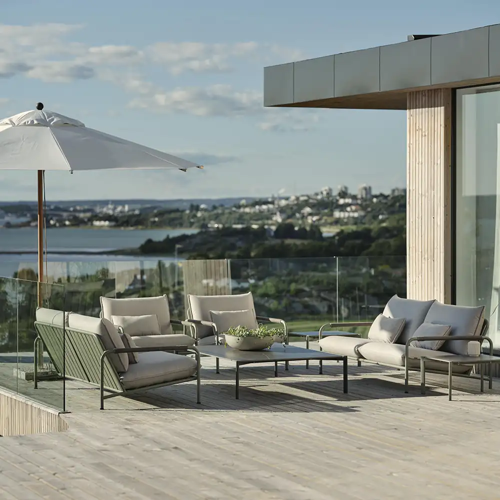 Lerberget 2,5-sits soffa grön / ash 