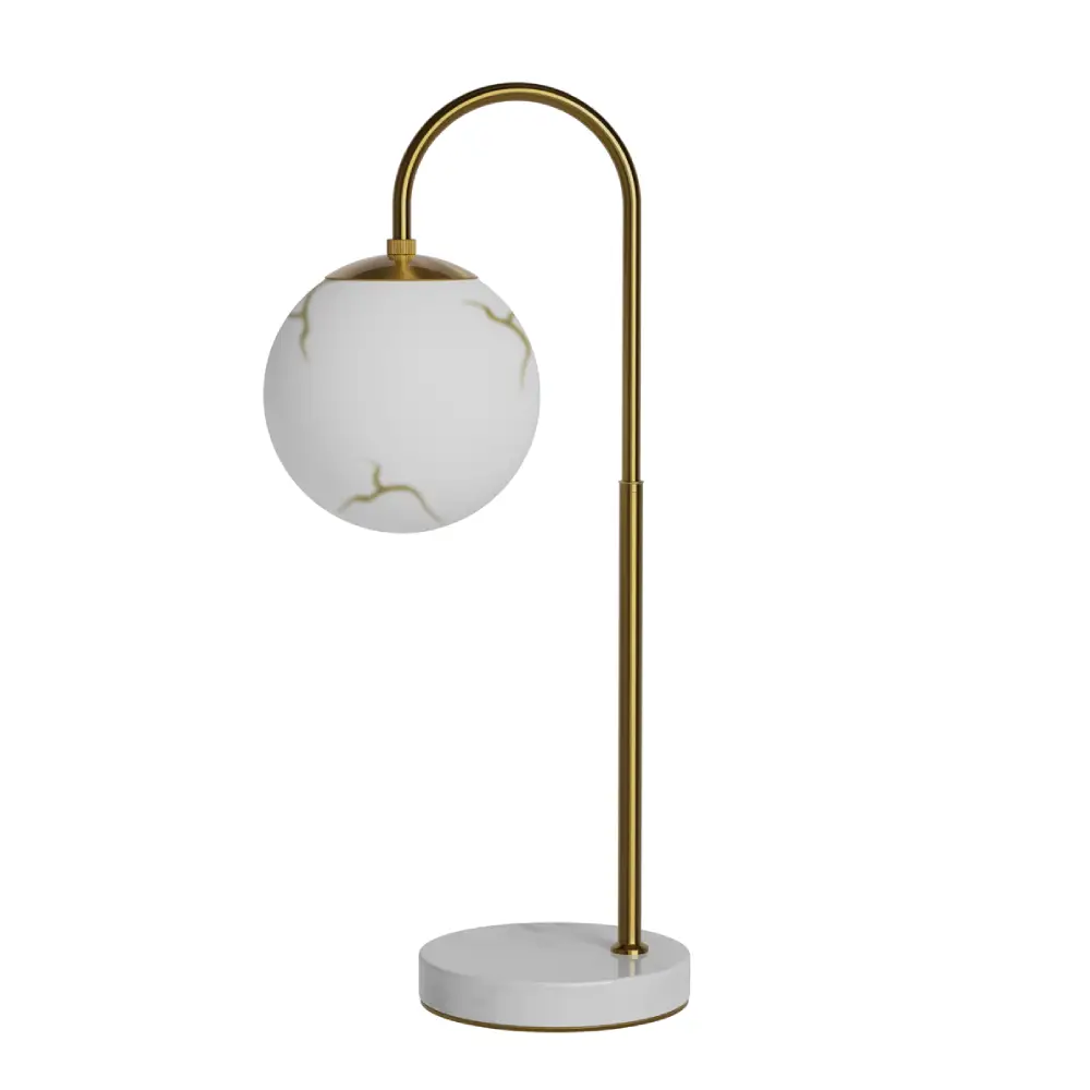 Bellagio bordslampa H60cm mässing/vit