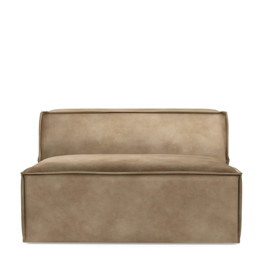 Riviera Maison, The Jagger Mittmodul 125 cm velvet I golden beige