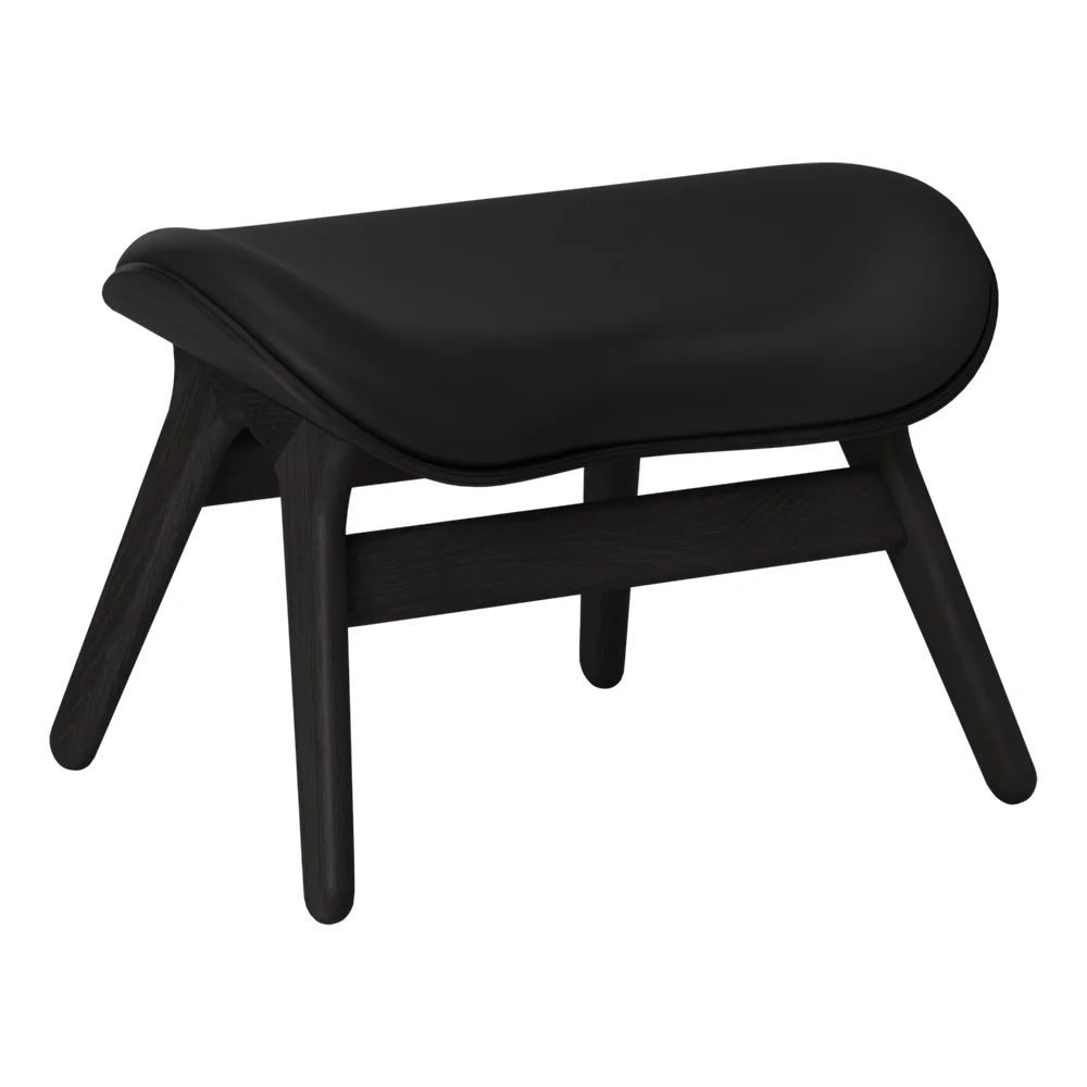 A Conversation Piece Ottoman Fotpall Black Oak/Umage Leather Black
