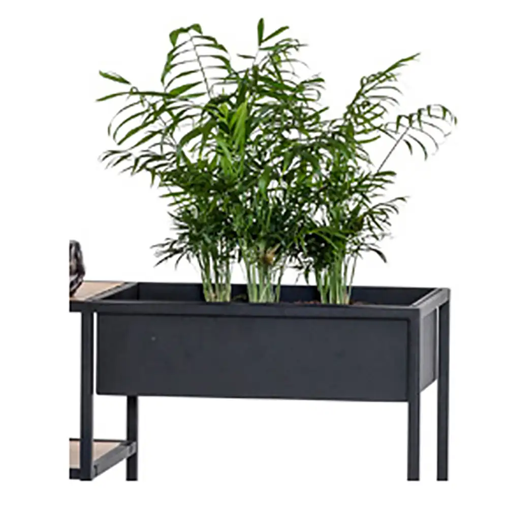 Steel Låda 49 cm hög svart metall