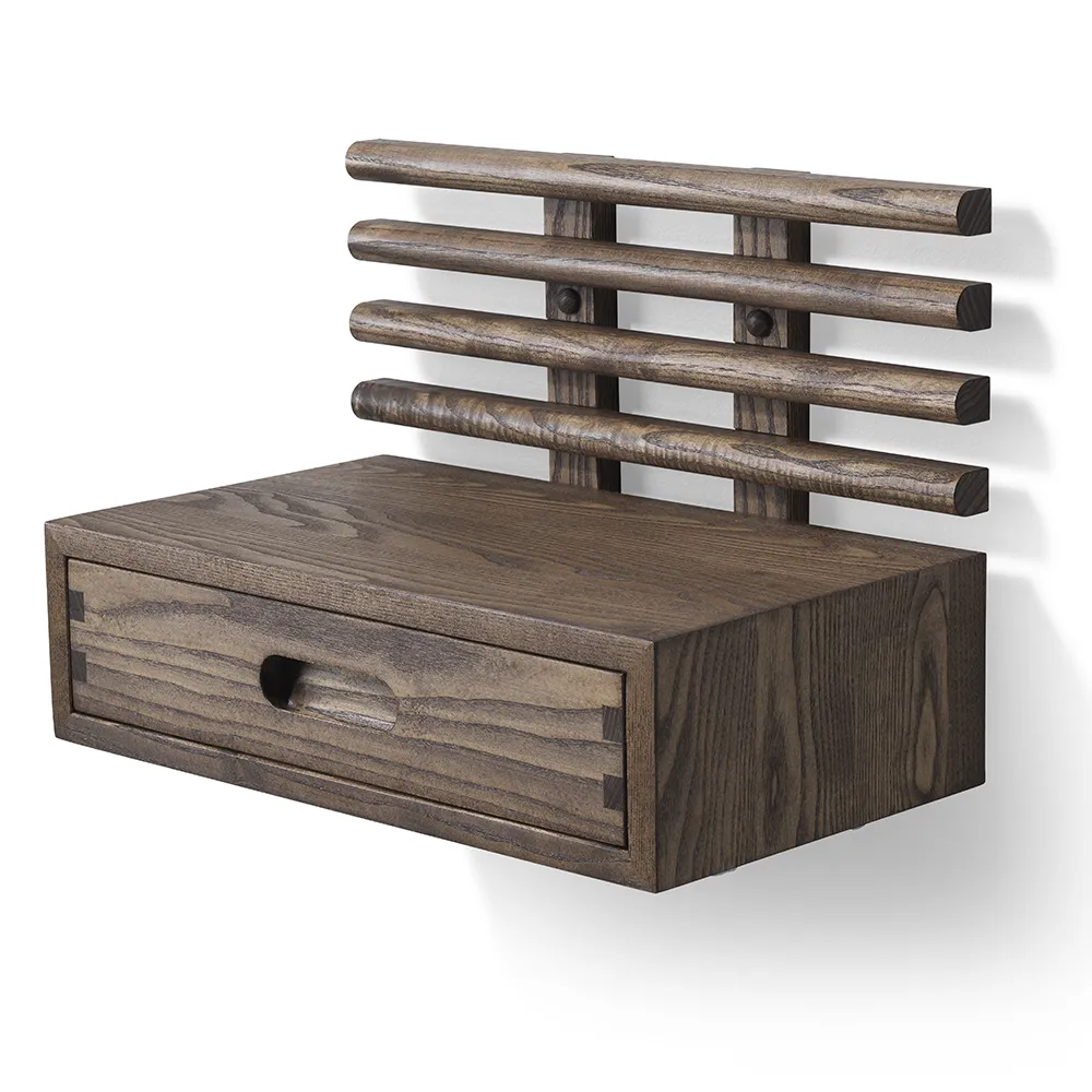 Zana Sängbord med låda Brunoljad Ask