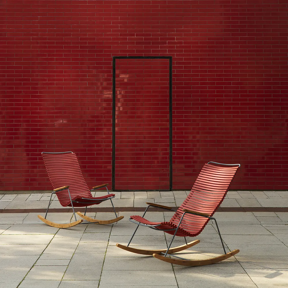 Click gungstol paprika/grey bamboo