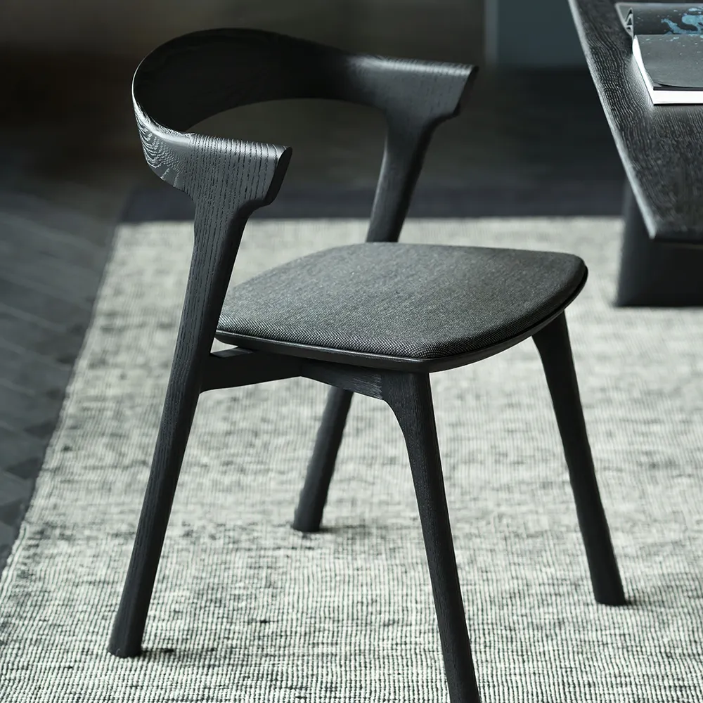 Bok Matstol svart ek/soft black fabric