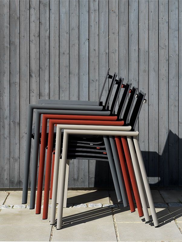 Delia stapelstol khaki/textilene 