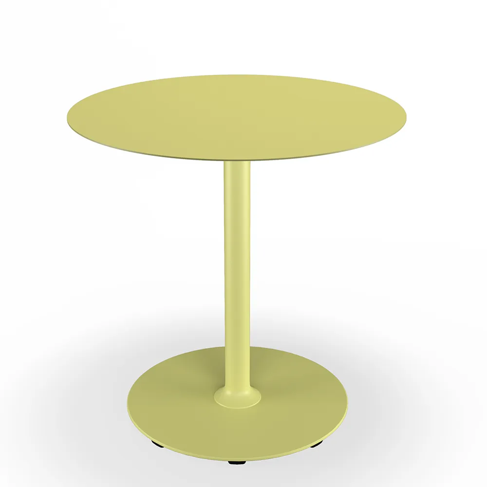 Pico Café table, Ø74 cm, round base Mono Lemon zest