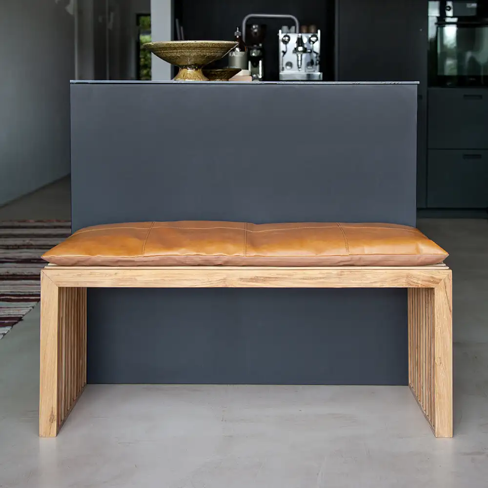 Cinas Rib Bänk 104 cm Teak | Köp från Hulténs