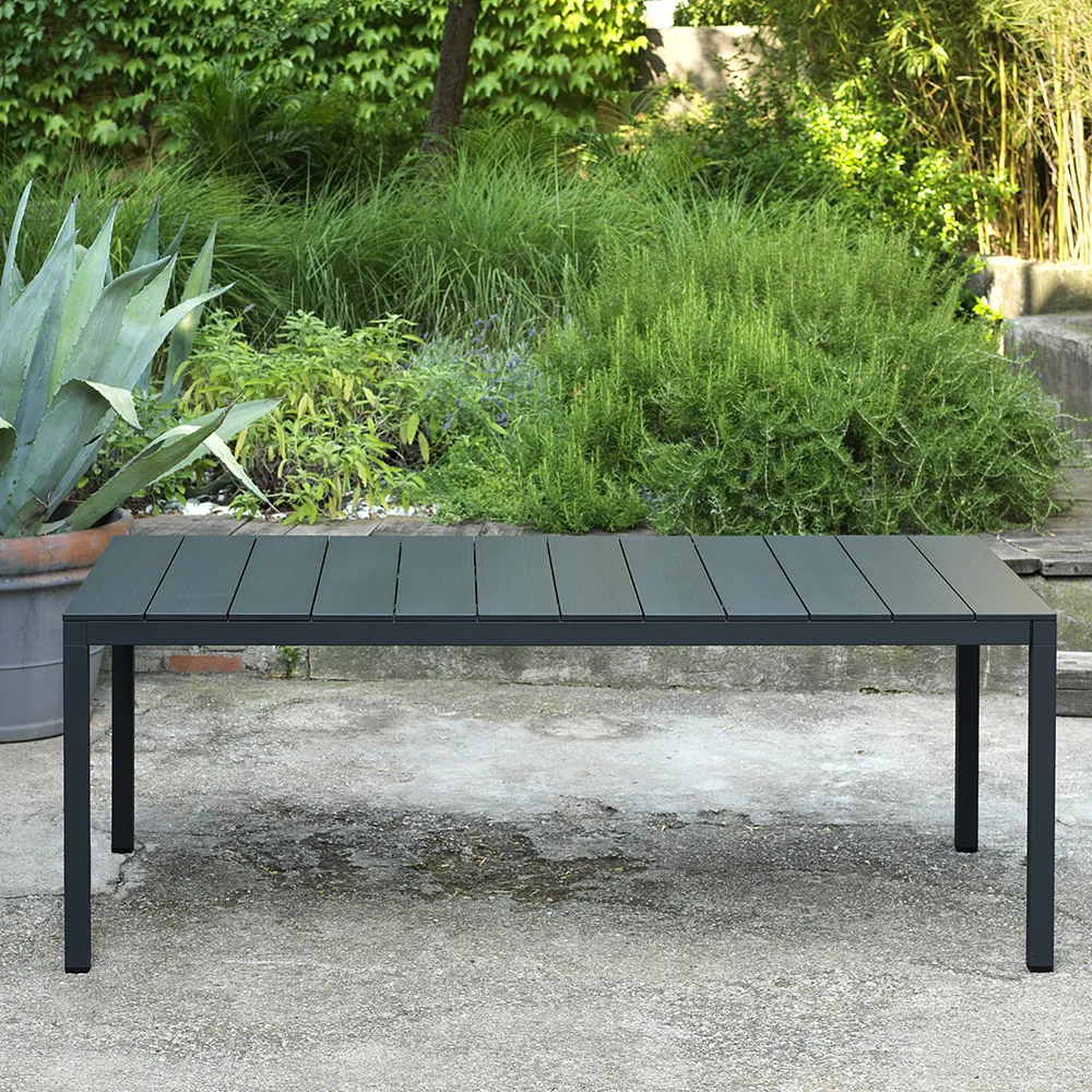 Rio Alu Matbord 140//210x85 cm Anthracite