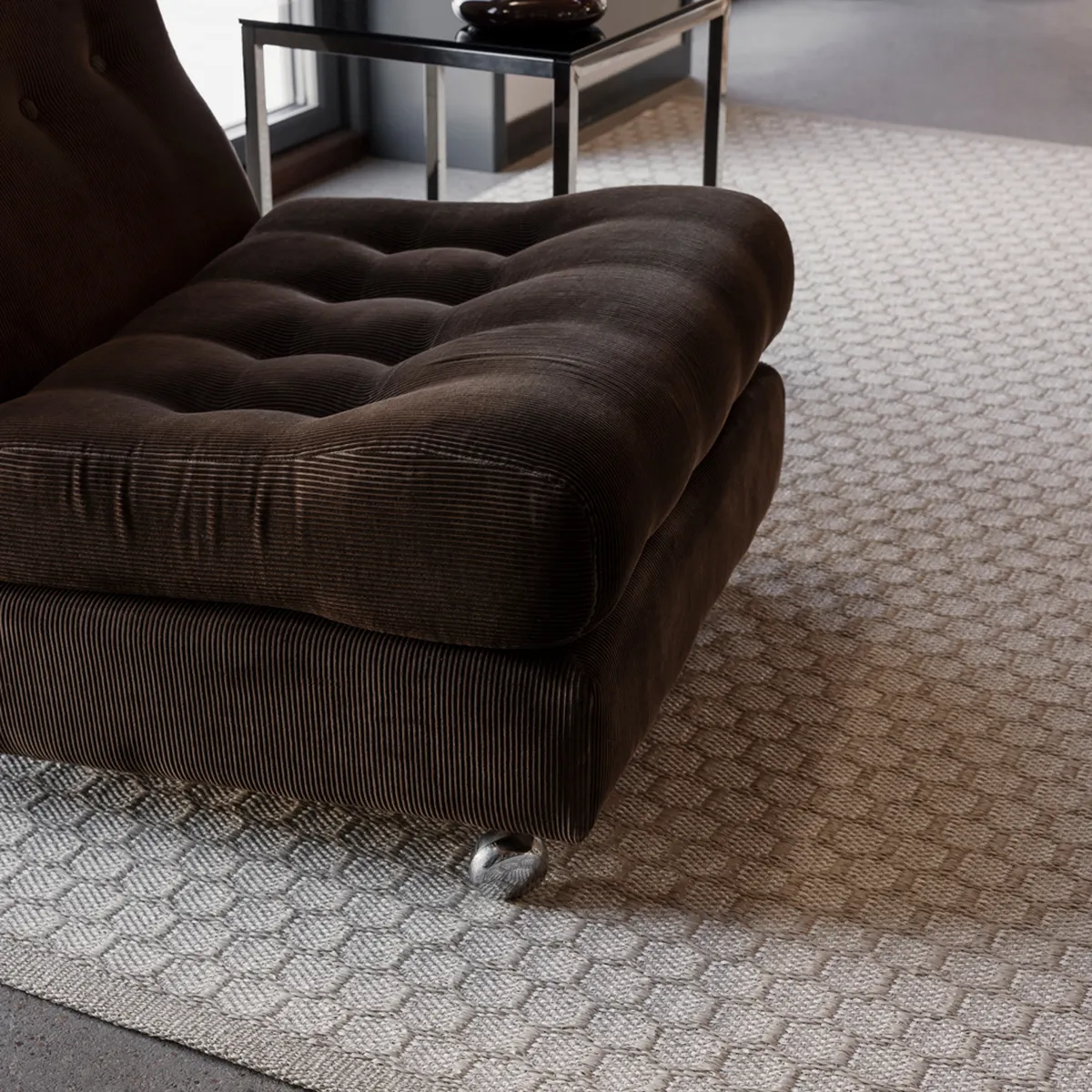Vändbar Plastmatta MIMI Beige/Vanilla 70x300 cm