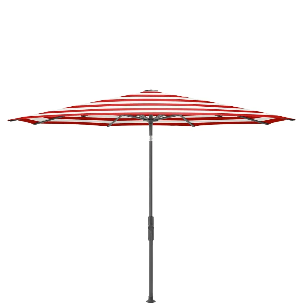 Glatz, Twist parasoll 270 cm anthracite Kat.5 800 Red Stripe