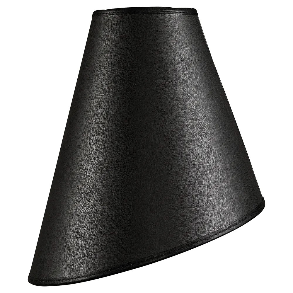 Lampskärm Cone Leather black
