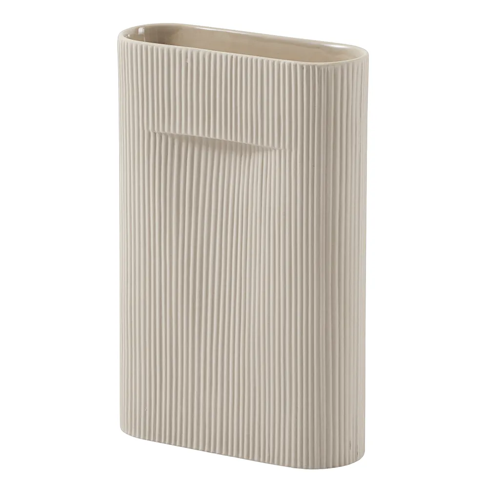 Ridge Vas H: 35 cm Beige