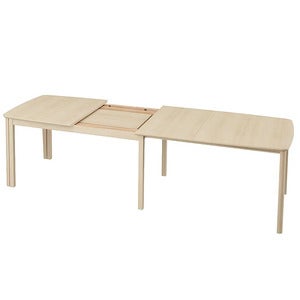 SM107 Matbord 101x160-316-368 cm Massiv vitoljad ek