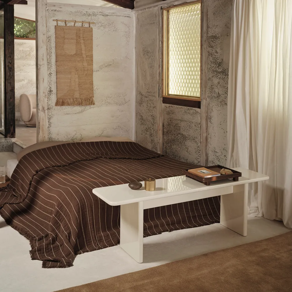 Alternativ bild 1 för ferm LIVING - Aires Bedspread Double Stone