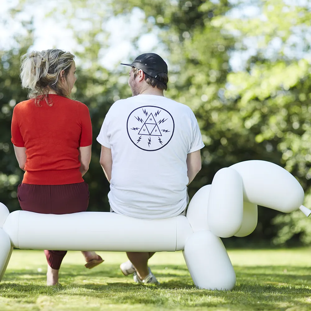 Attackle! trädgårdsbänk white 