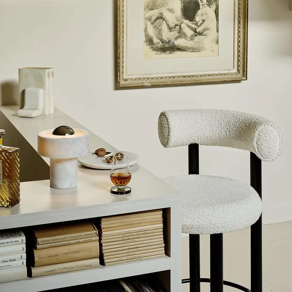 Stone Portabel lampa Silver LED