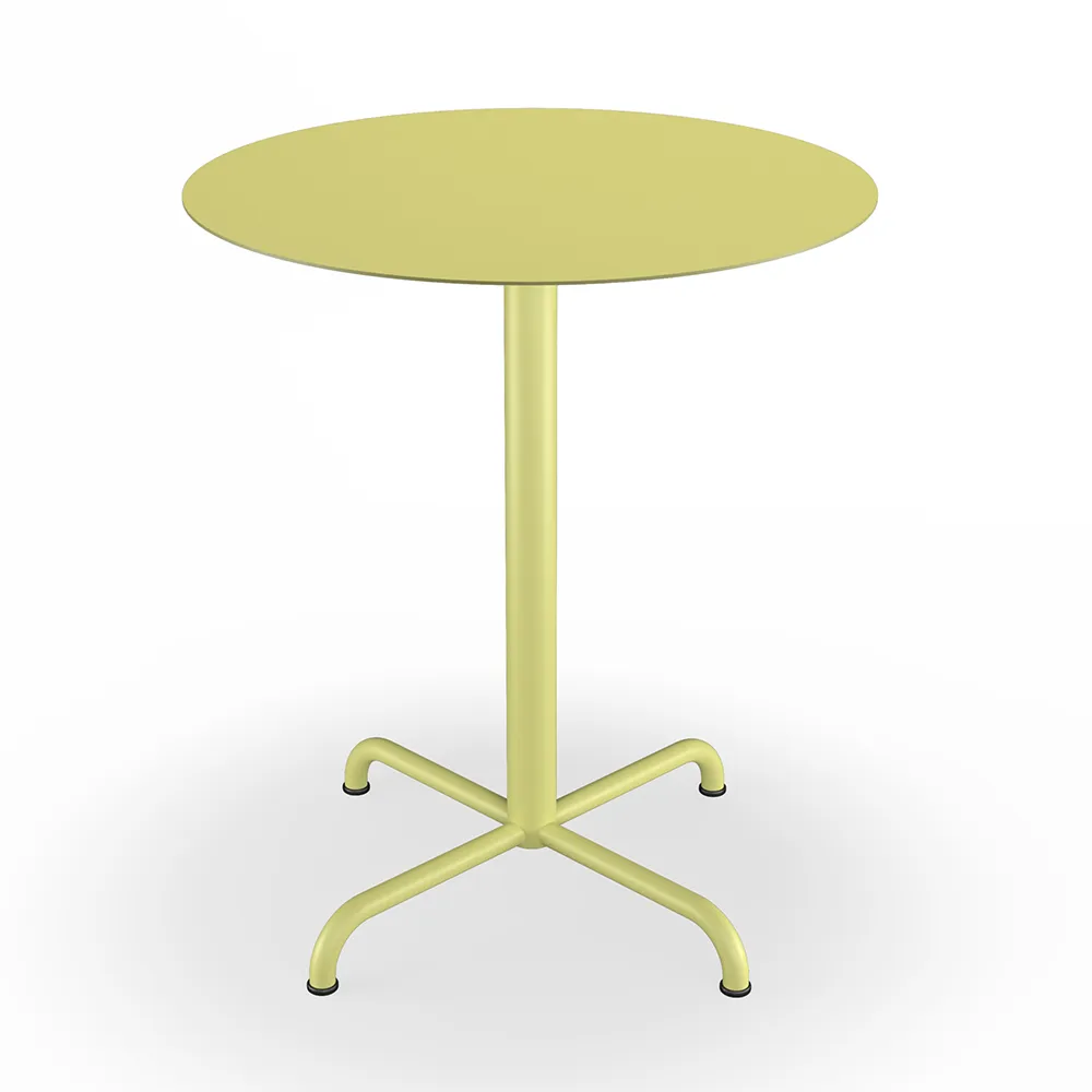 houe, pico café table, ø64 cm, 4 star base mono lemon zest
