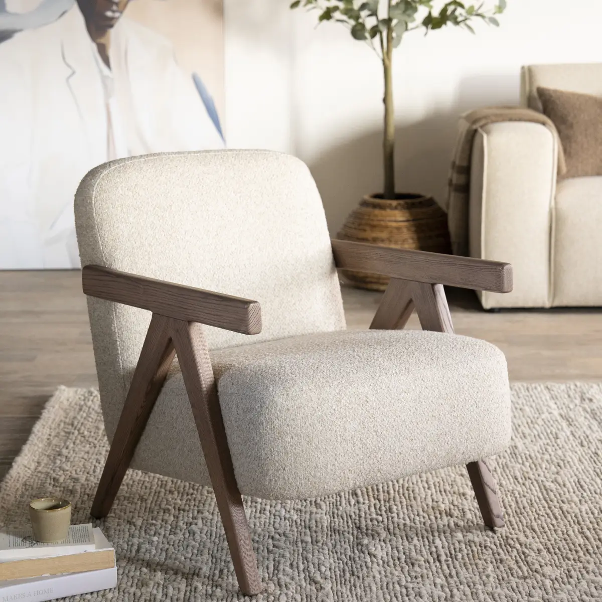Francis Fåtölj - beige Flou