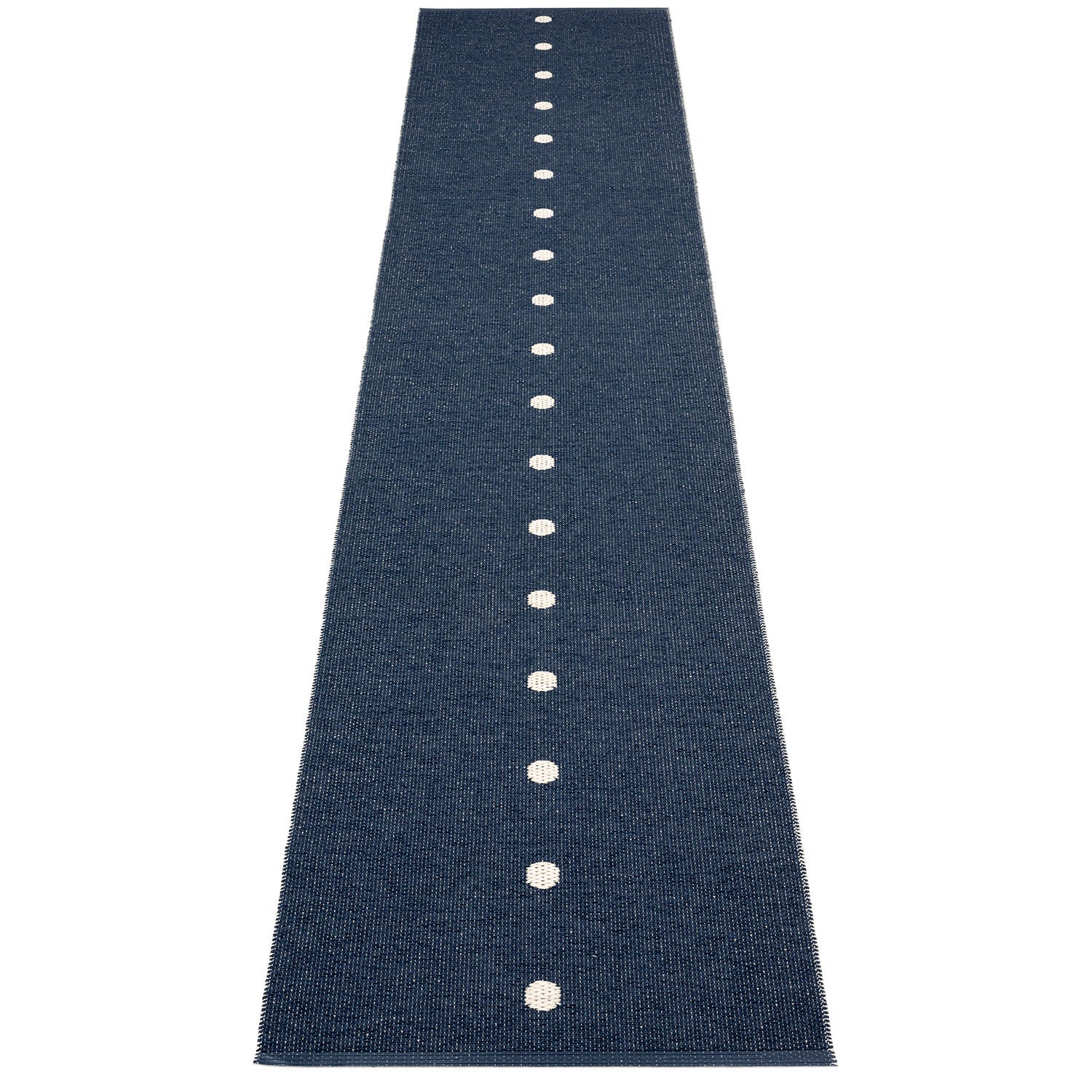 pappelina, peg matta 70x360 cm dark blue / vanilla
