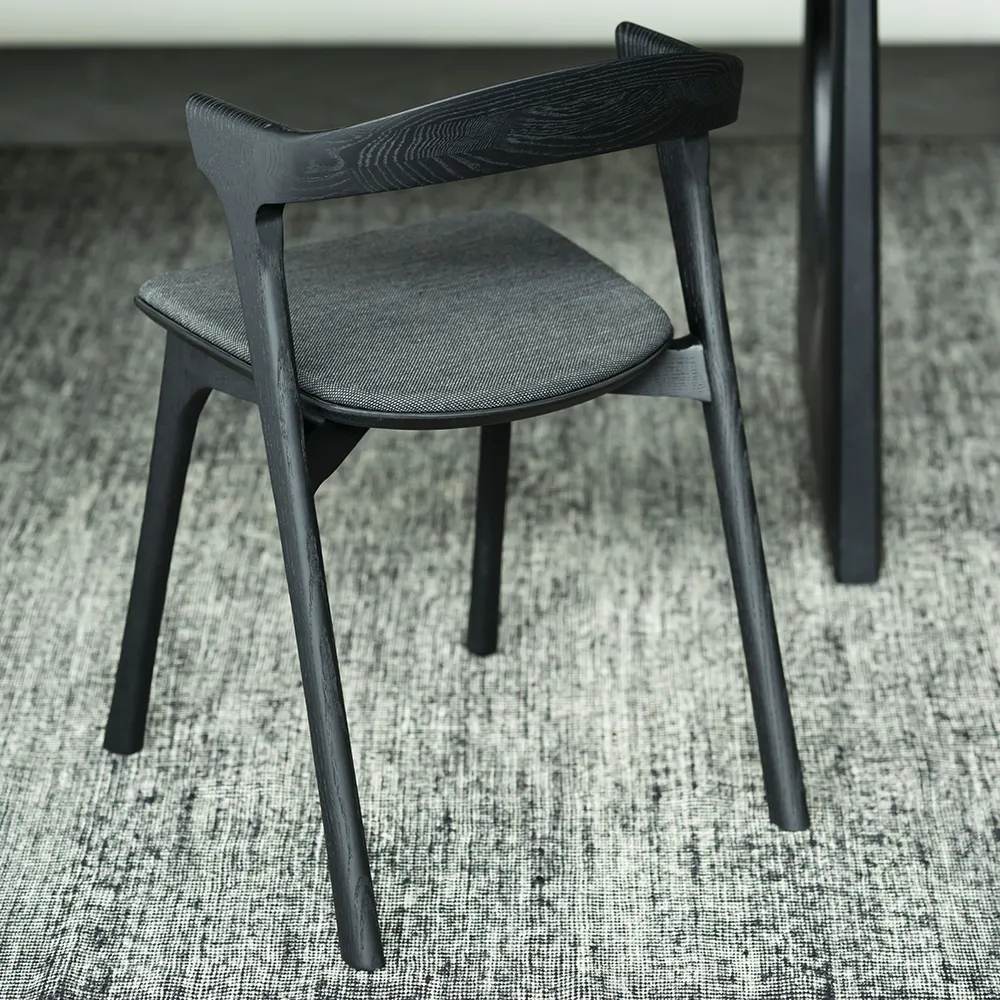 Bok Matstol svart ek/soft black fabric