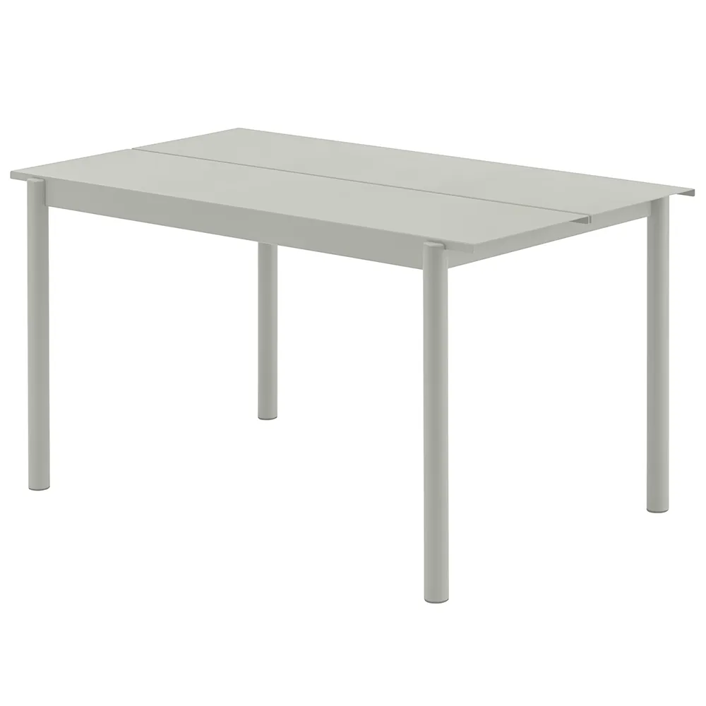 Produktfoto för Muuto - Linear Steel Table - Trädgårdsbord - Grey - L140 x D80 x H73,5 cm