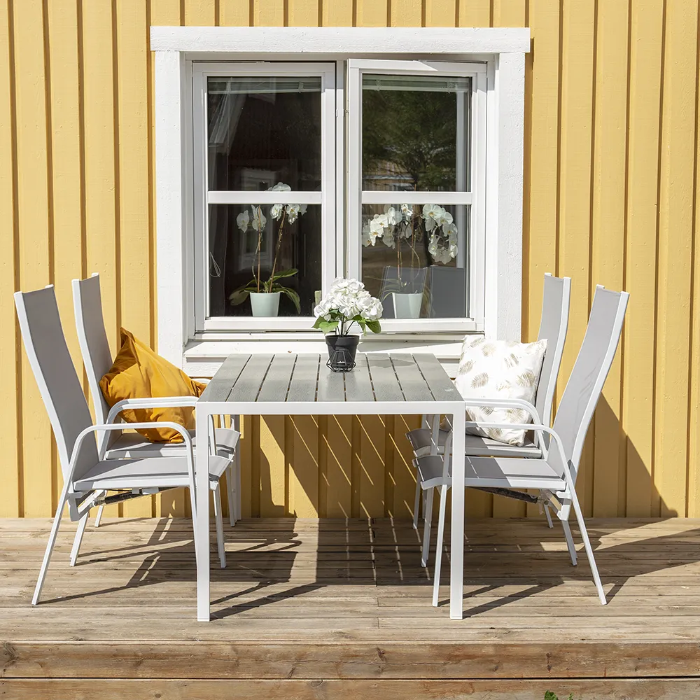 Copacabana Positionsstol Vit/Grå 2-pack