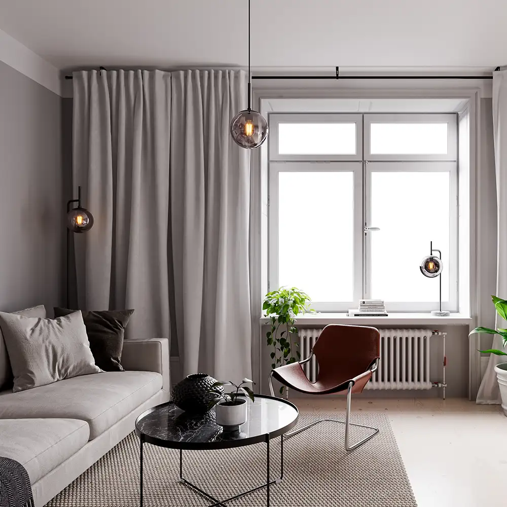 Boyle Golvlampa Rökgrå