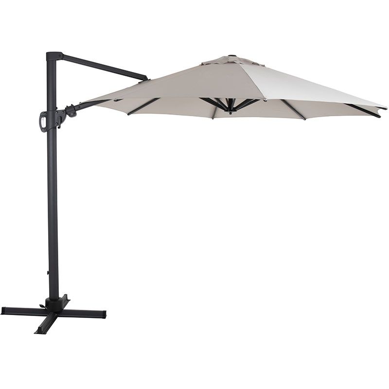Brafab Varallo frihängande parasoll 300  cm grå/khaki