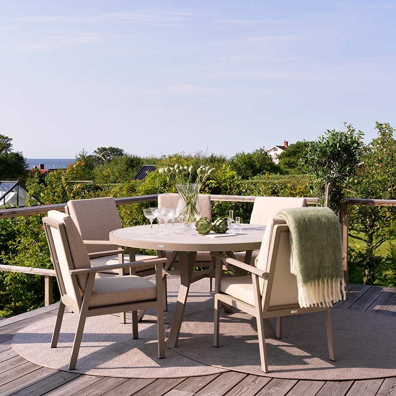 Samvaro matbord 140 cm khaki/sand 