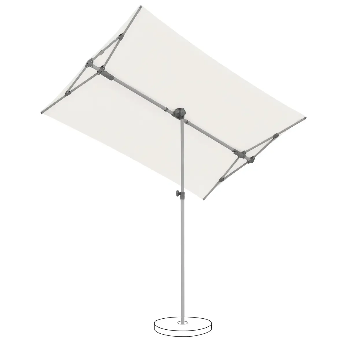 Flex Roof 195x140cm parasoll Sand White Glatz