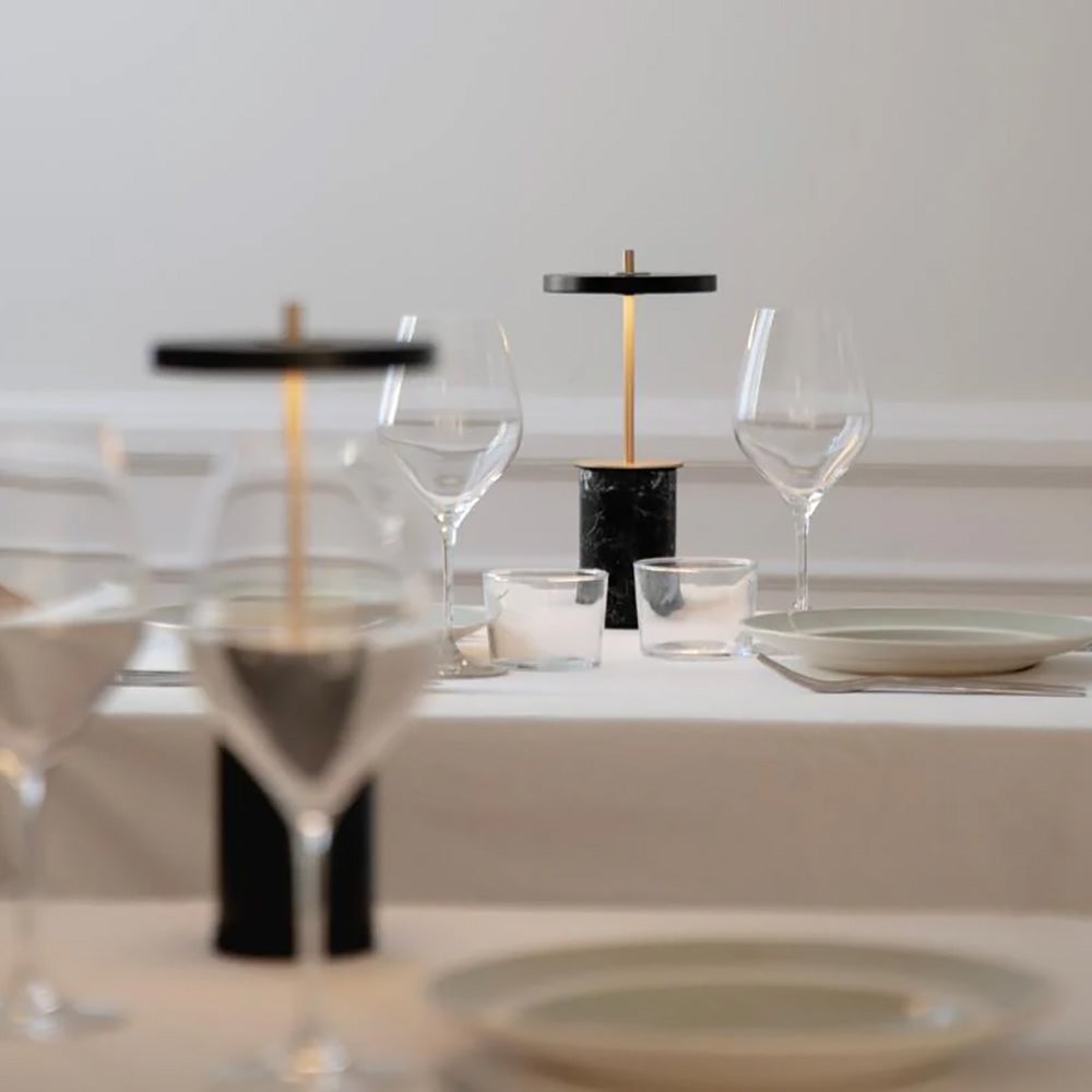 Asteria Move Mini Portabel Lampa Black Marble