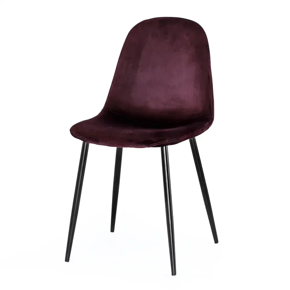 Thea Matstol vinröd sammet 4-pack