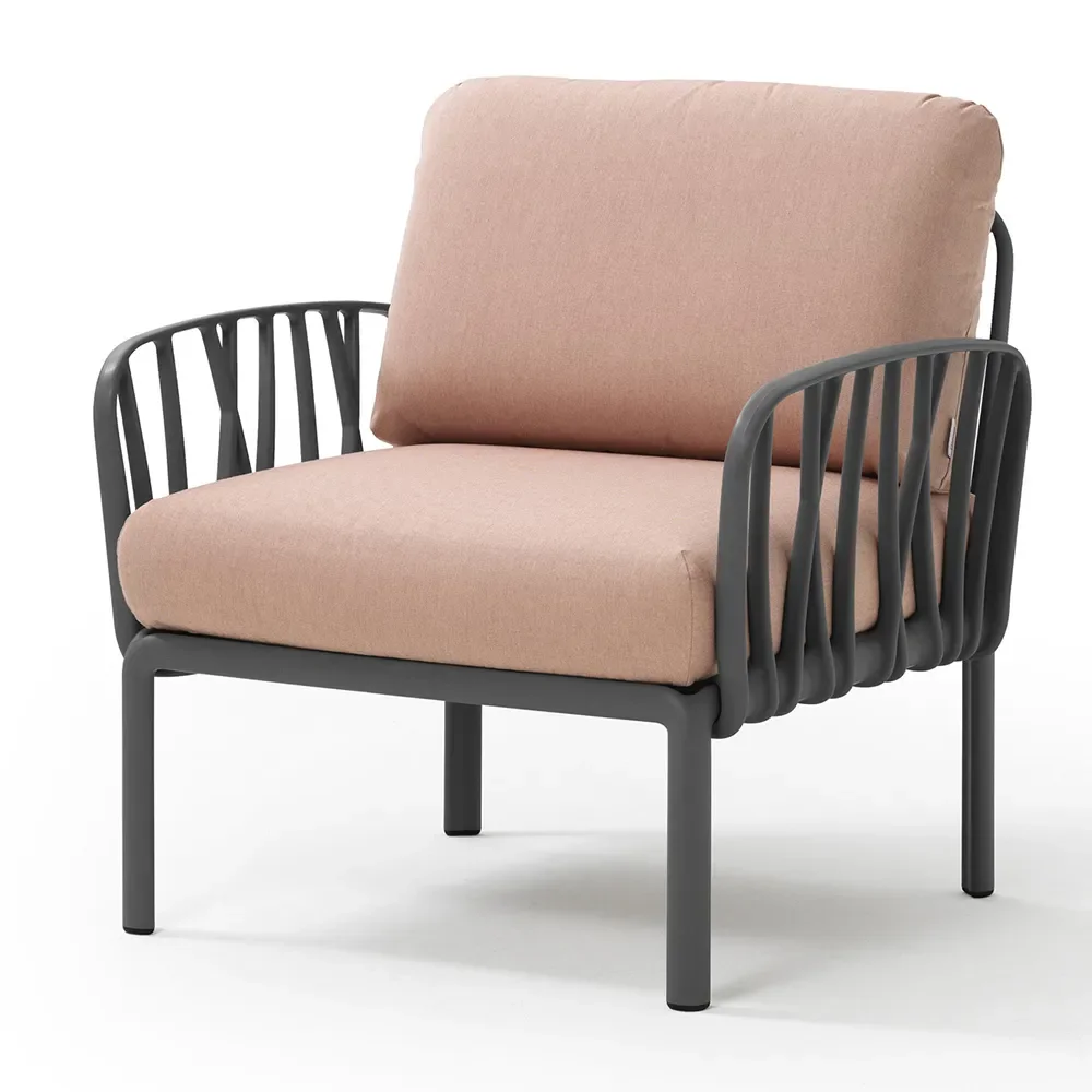 nardi, komodo fåtölj anthracite - rosa quarzo