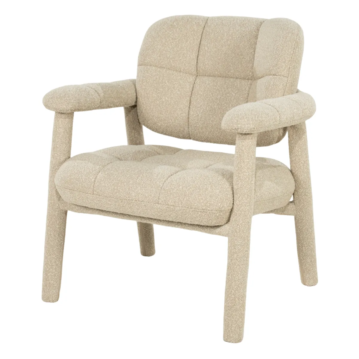 Knox Loungestol 71,5x73x81 cm Metall & Tyg taupe
