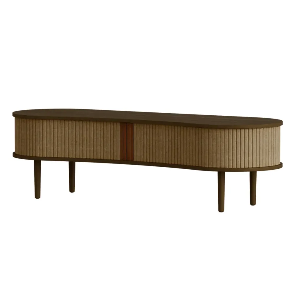 umage, audacious tv-bänk mörk ek/sugar brown