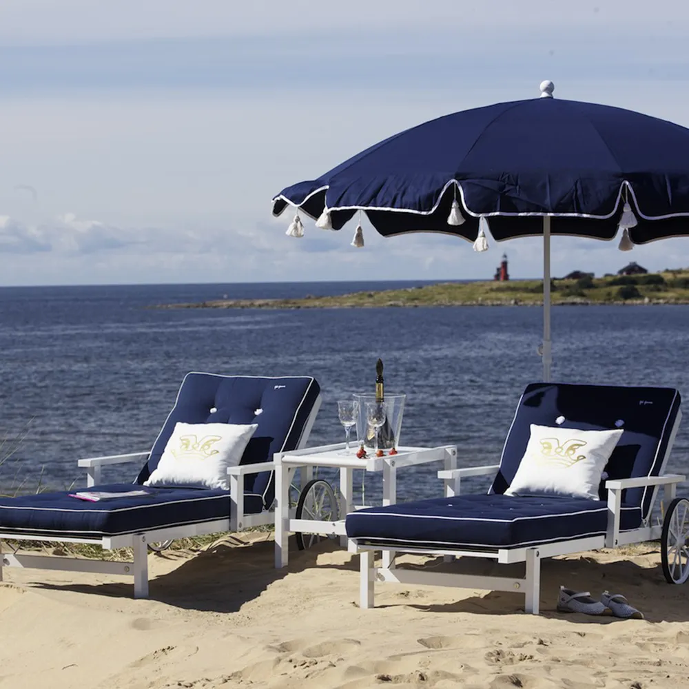 Liggvagn Med Armstöd Vit Alu 