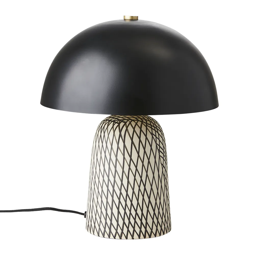 Affari Fungi bordslampa svart/vit