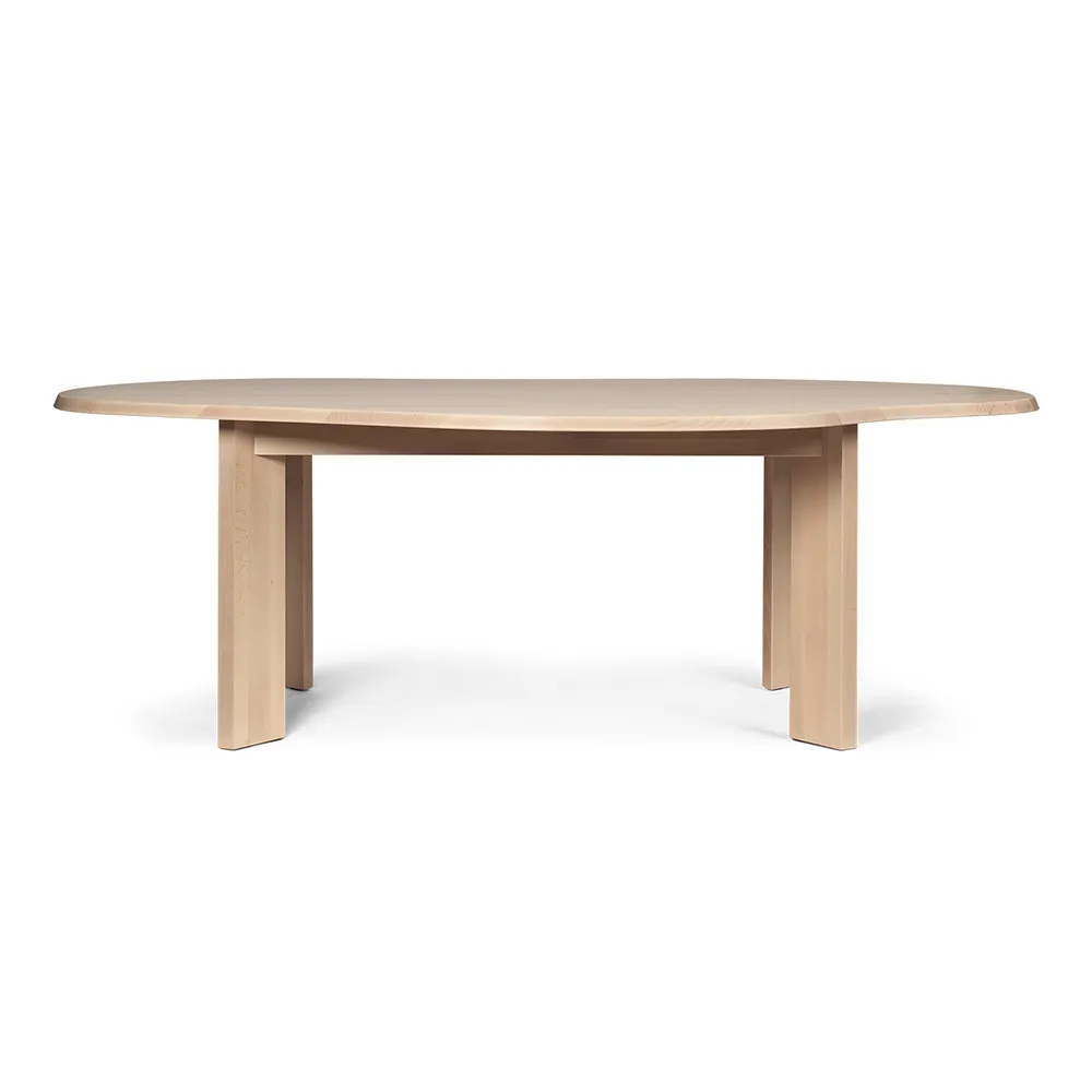 Produktfoto för Ferm Living - Tarn Dining Table - Matbord - Tarn Dining Table - 220 - White Oiled Beech - W220 x D118.5 x H73 cm