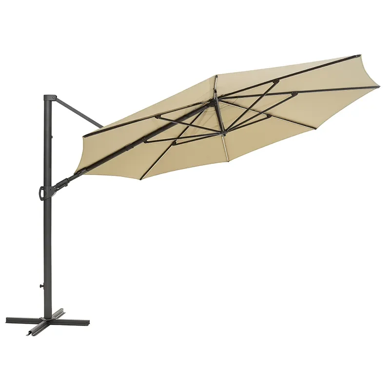 Cliento parasoll 350 cm Light Grey / Khaki