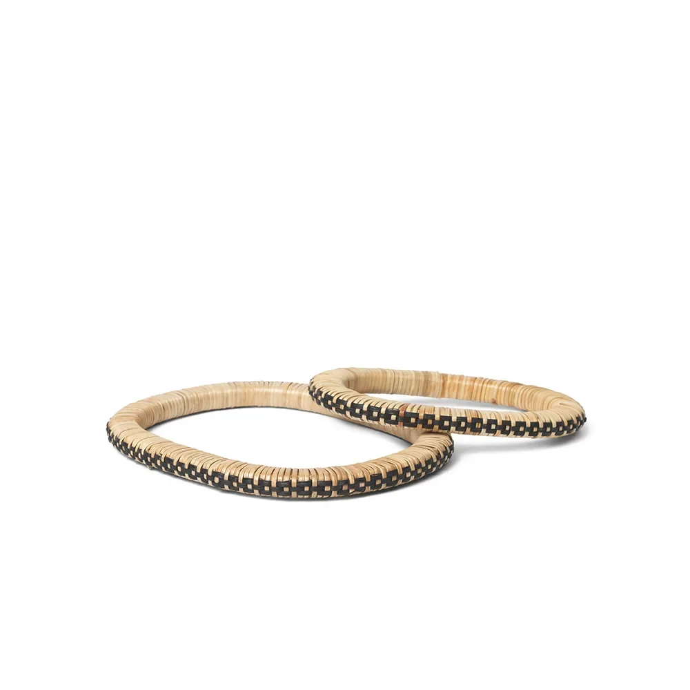 Weave Trivets - Set of 2 - Natural/Black