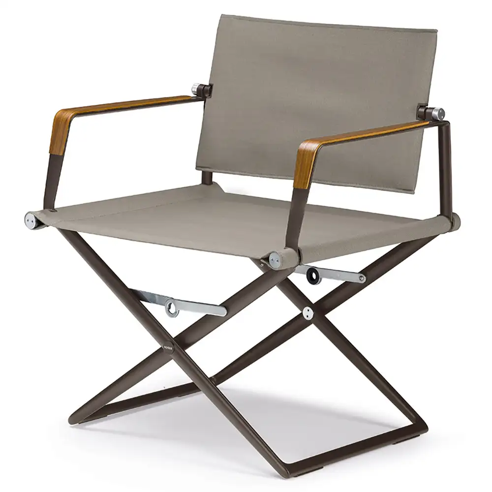 dedon, seax fåtölj svart/teak/taupe