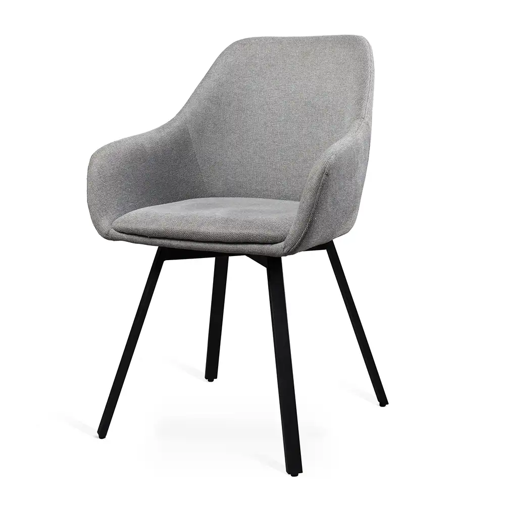 Navo Karmstol med snurr ljusgrå 2-pack