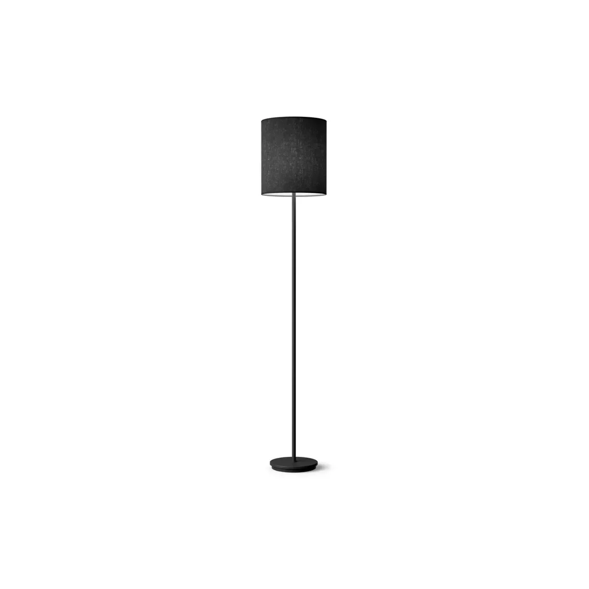 Dual golvlampa metall svartstruktur