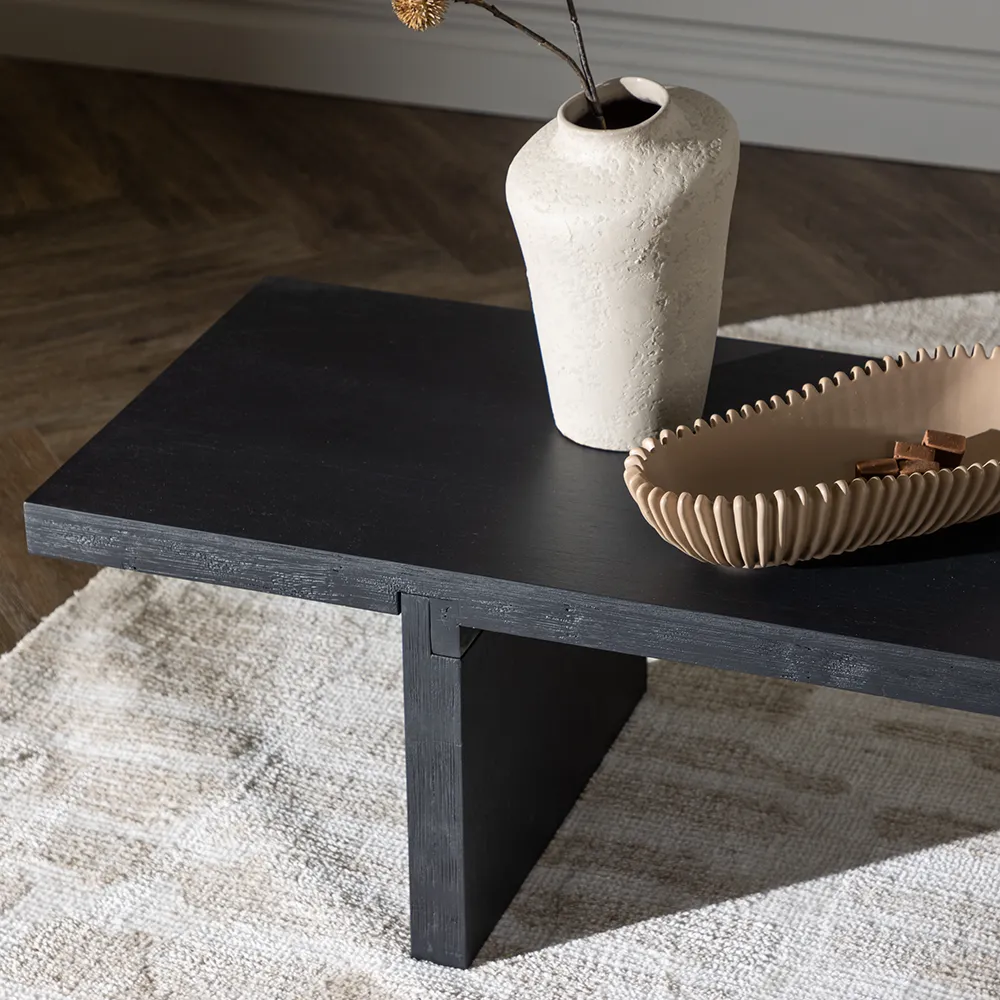 Yakunik soffbord 38x120 cm Svart