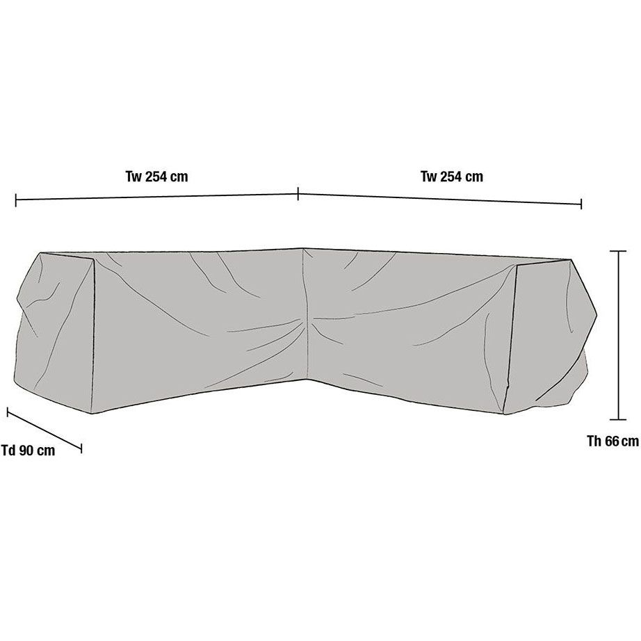 Brafab Möbelskydd hörnsoffa 90×254 cm grå